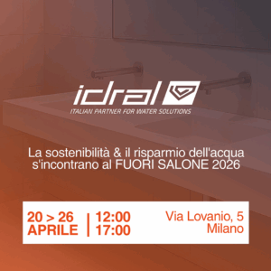 La sostenibilità & il risparmio dell'acqua s'incontrano al FUORI SALONE 2026