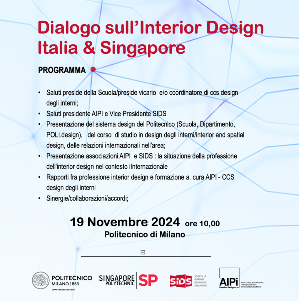 DIALOGO sull’interior design tra ITALIA e SINGAPORE